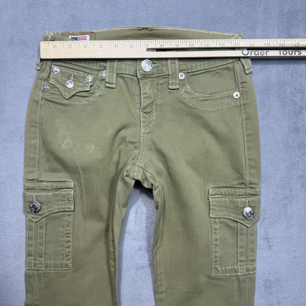 VINTAGE True Religion Jeans Womens 27x30 Krista World Tour Cargo Made In USA - Picture 9 of 11